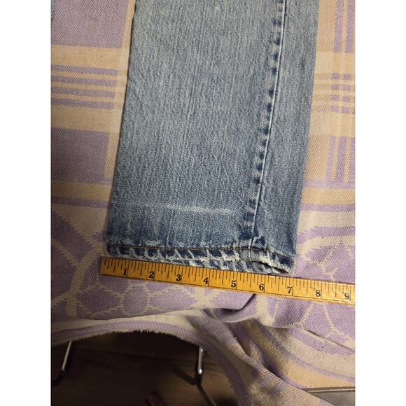 Vtg 70s Levis 505 0217 Single Stitch Red Tab Denim Jeans 29 x 31 Talon 42 80s - Picture 9 of 16